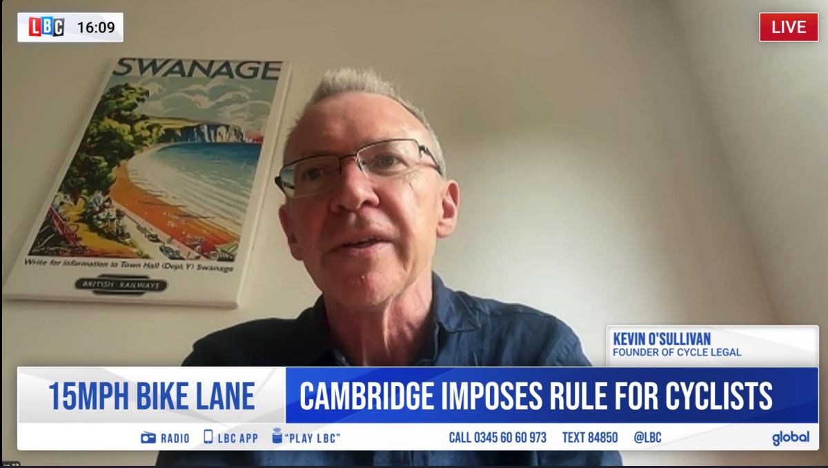 Should Cyclists Have Speed Limits? I Discuss the 15mph Cambridge Limit on LBC